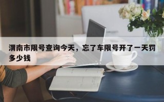 渭南市限号查询今天，忘了车限号开了一天罚多少钱